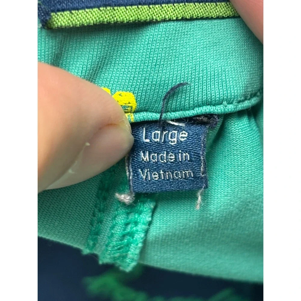 William Murray Golf Shorts Mens Large Teal Novelty Print Drawstring W32xL8‎